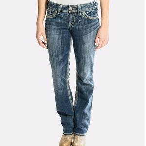 Silver Suki Surplus Bootcut Silver Jeans Thick Stitch W26 L32